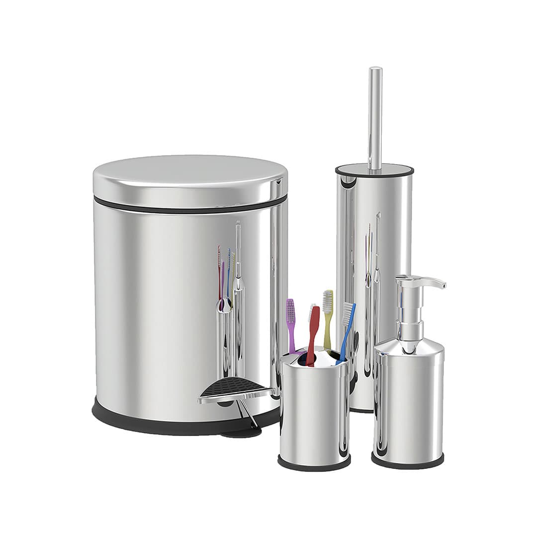 ZLN4605 4 Parça İnox Banyo Seti